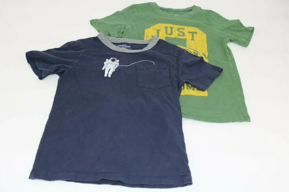 Boys Short Sleeve T-shirt Bundle Blue Green Multi-color Kids Youth